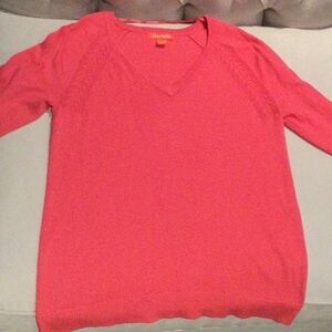 Joe Fresh v neck sweater in fuschia XS